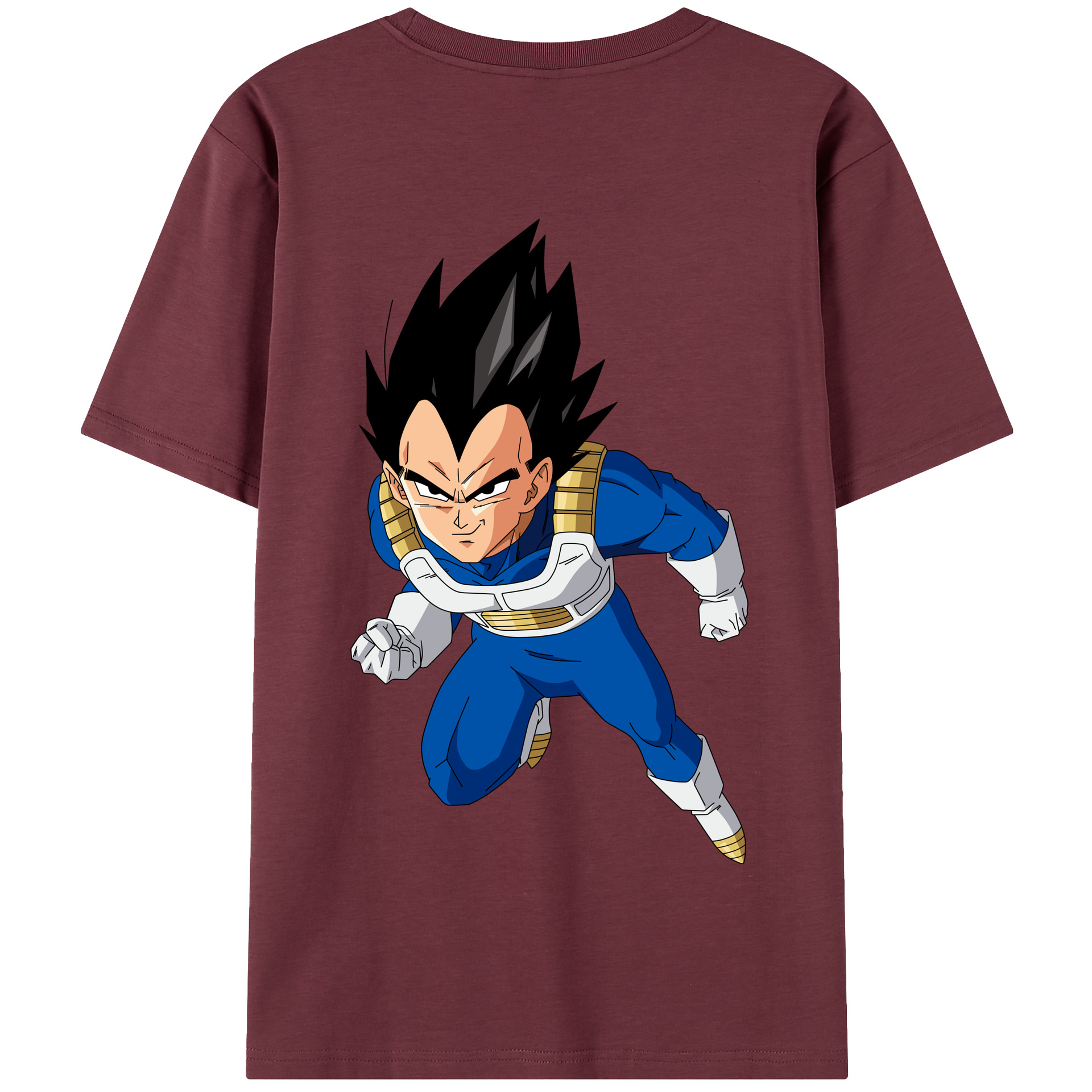 （画像用） ドラゴンボール ベジータ四世（Bejīta Yonsei）DRAGON BALL Vegeta IV 綿100％半袖Tシャツ（背面プリント）